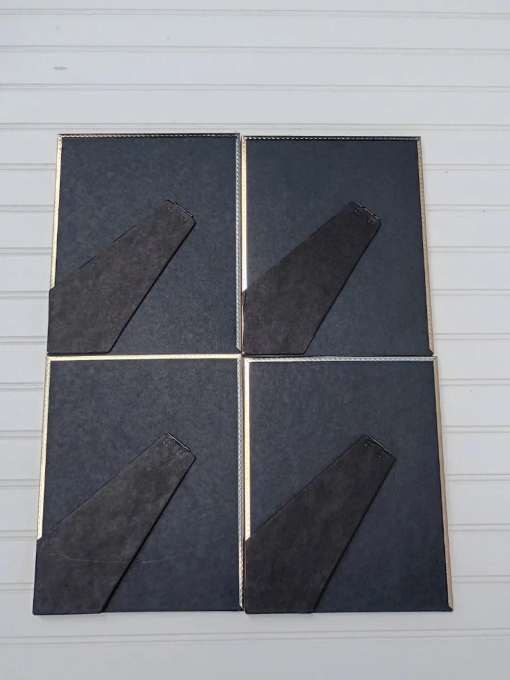 Lot of 4 Vintage Magee Company 8x10 Desk Picture Frames Gold Tone Metal USA Made
